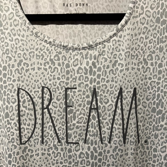 Rae Dunn Multi Grey Animal Print βDREAMβ Nightie - Picture 3 of 10